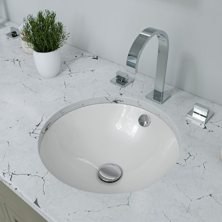 Alfi Brand ALFI brand ABC601 White 17" Round Undermount Ceramic Sink ABC601